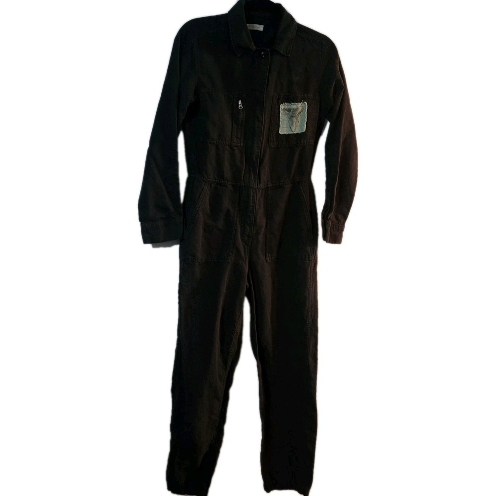 Outerknown XS Utility Zip-up Coveralls Organic Cotton Linen Unique Patch